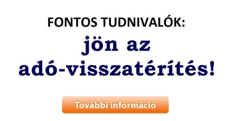 Adóvisszatérítés jön az adóvisszatérítés