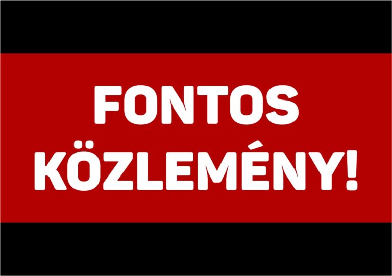 Fontos közlemény piros tábla